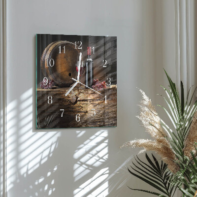 Quadratische wanduhr modern Trauben für Wein