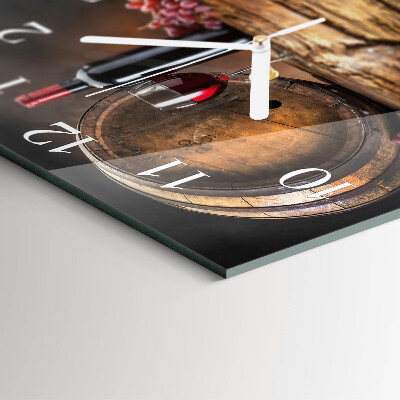 Quadratische wanduhr modern Trauben für Wein