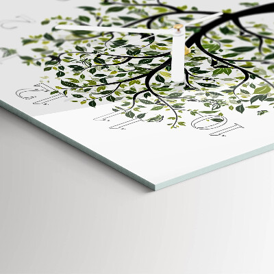 Wanduhr mit motiv quadratisch Baum