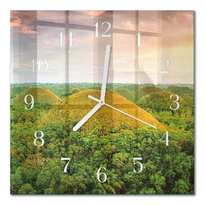Moderne wanduhr quadratisch Landschaft