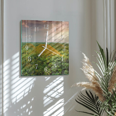 Moderne wanduhr quadratisch Landschaft