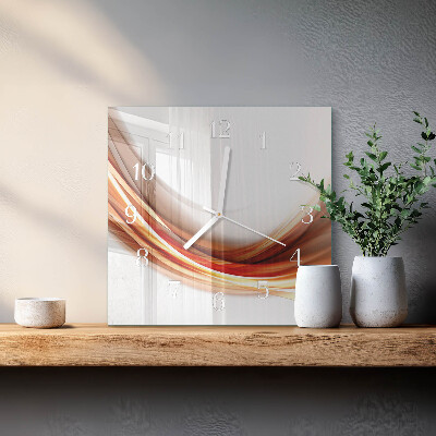 Quadratische wanduhr modern Abstrakte Linien