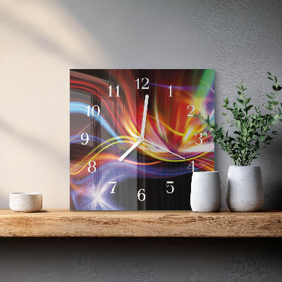 Quadratische wanduhr Abstrakte Kunst