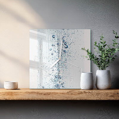 Quadratische wanduhr modern Wasser