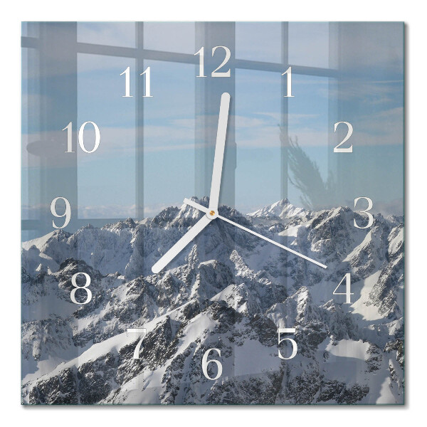 Moderne wanduhr quadratisch Gebirge