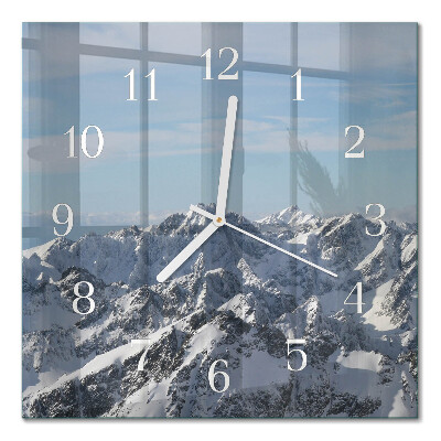 Moderne wanduhr quadratisch Gebirge