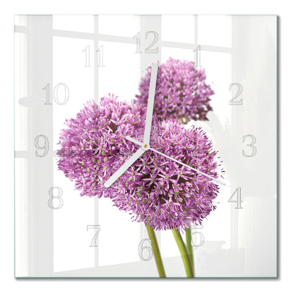 Wanduhr mit motiv quadratisch Blume