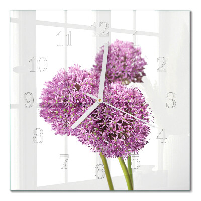 Wanduhr mit motiv quadratisch Blume