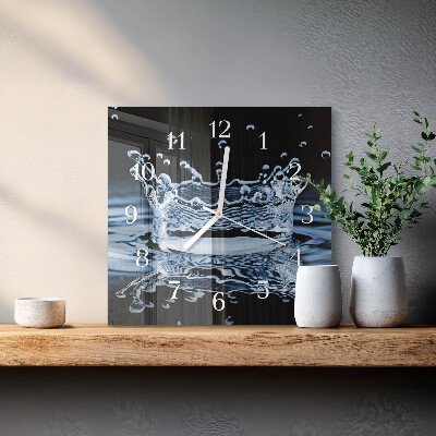 Moderne wanduhr quadratisch Wasser
