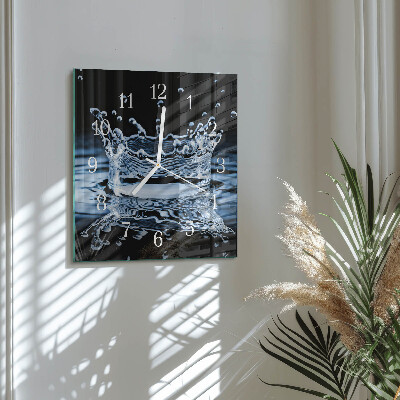 Moderne wanduhr quadratisch Wasser