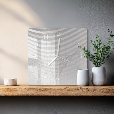 Quadratische wanduhr Abstrakte Linien