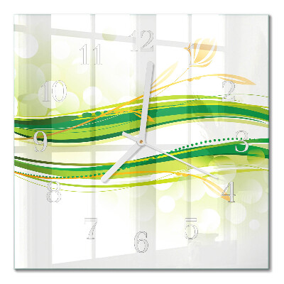 Quadratische wanduhr modern Abstrakte Linien