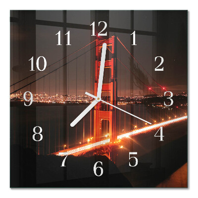Wanduhr mit motiv quadratisch Brücke
