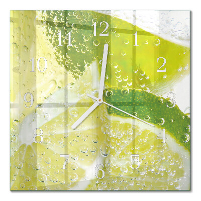 Quadratische wanduhr Wasser mit Kalk