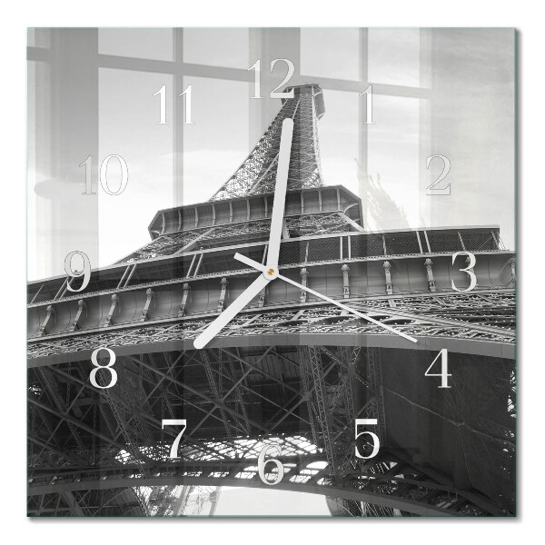 Wanduhr mit motiv quadratisch Eiffelturm Paris