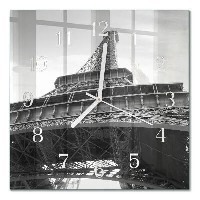 Wanduhr mit motiv quadratisch Eiffelturm Paris