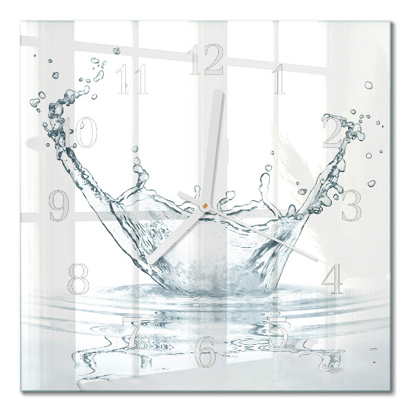 Moderne wanduhr quadratisch Wasser