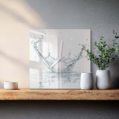 Moderne wanduhr quadratisch Wasser