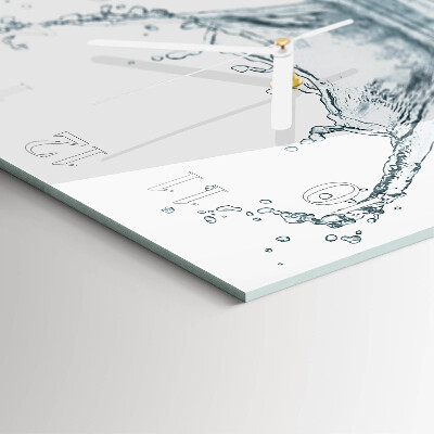 Moderne wanduhr quadratisch Wasser