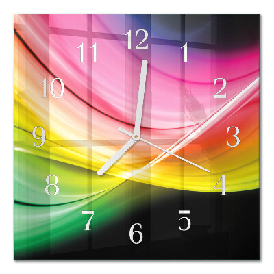 Quadratische wanduhr modern Abstrakte Linien