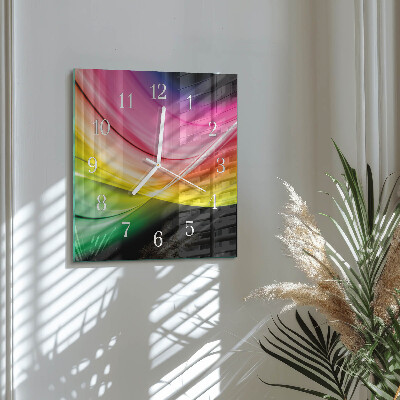 Quadratische wanduhr modern Abstrakte Linien