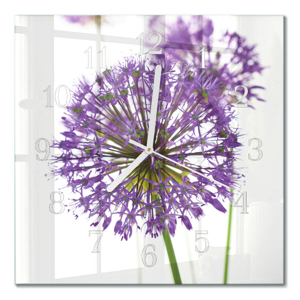 Wanduhr mit motiv quadratisch Blume