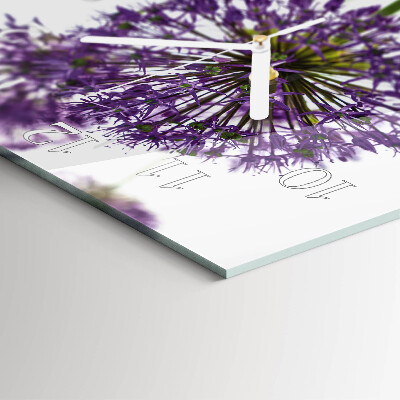 Wanduhr mit motiv quadratisch Blume