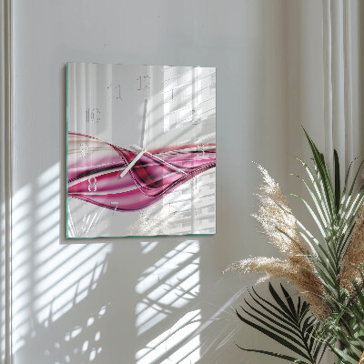Quadratische wanduhr Abstrakte Linien