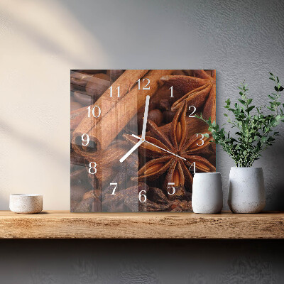 Quadratische wanduhr modern Vanille