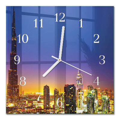 Glasuhr quadratisch Dubai Horizon