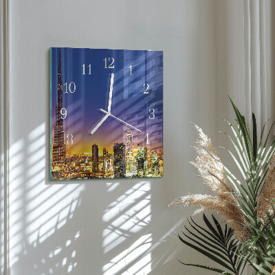 Glasuhr quadratisch Dubai Horizon
