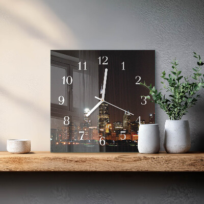 Wanduhr mit motiv quadratisch Nachthorizont