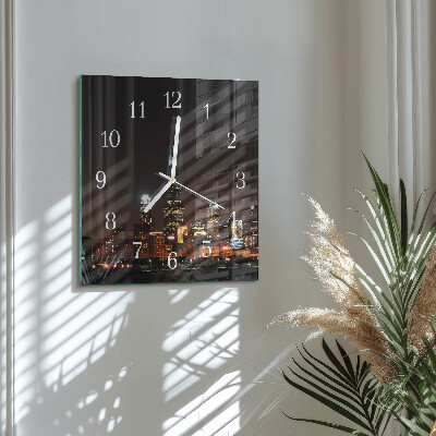 Wanduhr mit motiv quadratisch Nachthorizont