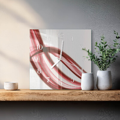 Glasuhr quadratisch Abstrakte Linien