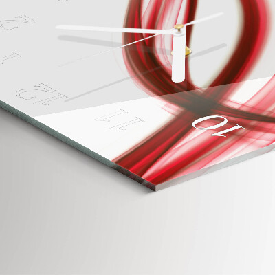 Glasuhr quadratisch Abstrakte Linien