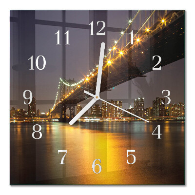 Quadratische wanduhr modern Die Brücke am Horizont