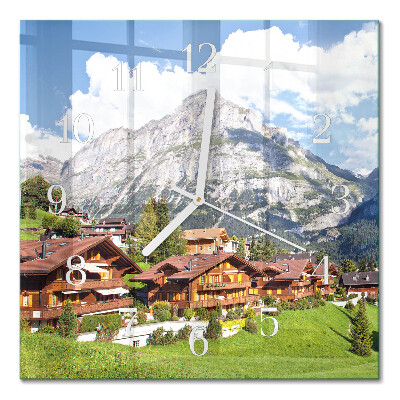 Glasuhr quadratisch Gebirge
