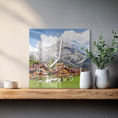 Glasuhr quadratisch Gebirge