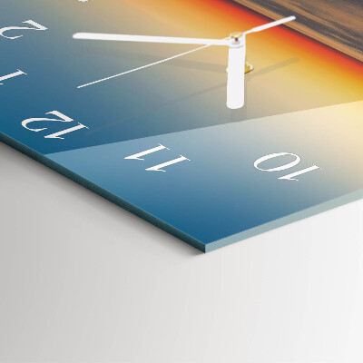 Wanduhr mit motiv quadratisch Leuchtturm Meer