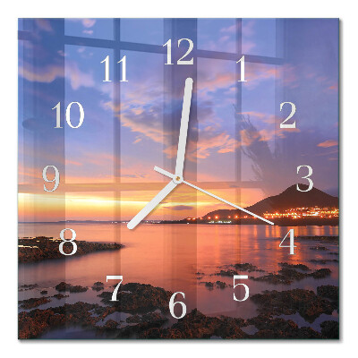 Quadratische wanduhr Sea Island