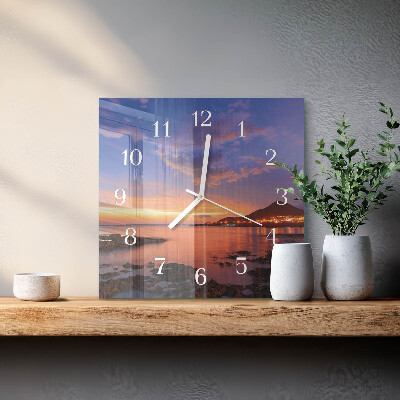 Quadratische wanduhr Sea Island