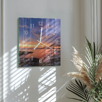 Quadratische wanduhr Sea Island