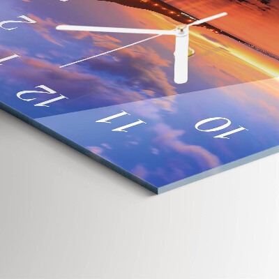Quadratische wanduhr Sea Island