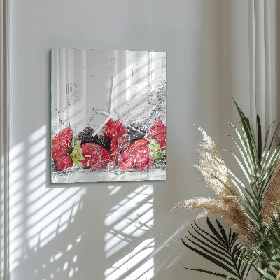 Glasuhr quadratisch Obst