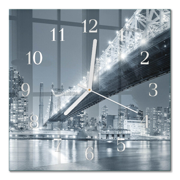 Wanduhr mit motiv quadratisch Brücke