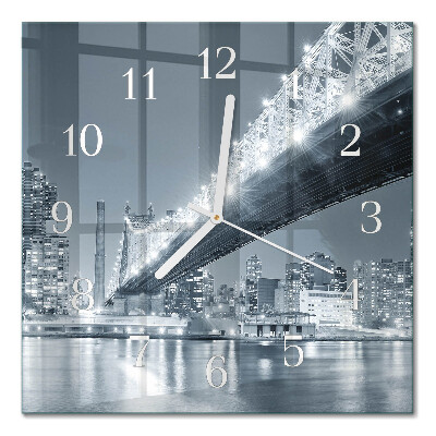 Wanduhr mit motiv quadratisch Brücke