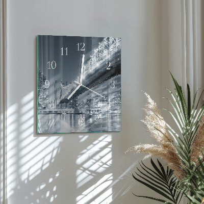 Wanduhr mit motiv quadratisch Brücke