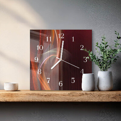 Wanduhr mit motiv quadratisch Abstrakte Linien