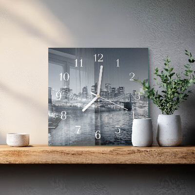 Wanduhr mit motiv quadratisch Nachthorizont