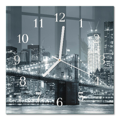 Moderne wanduhr quadratisch Horizontale Brücke